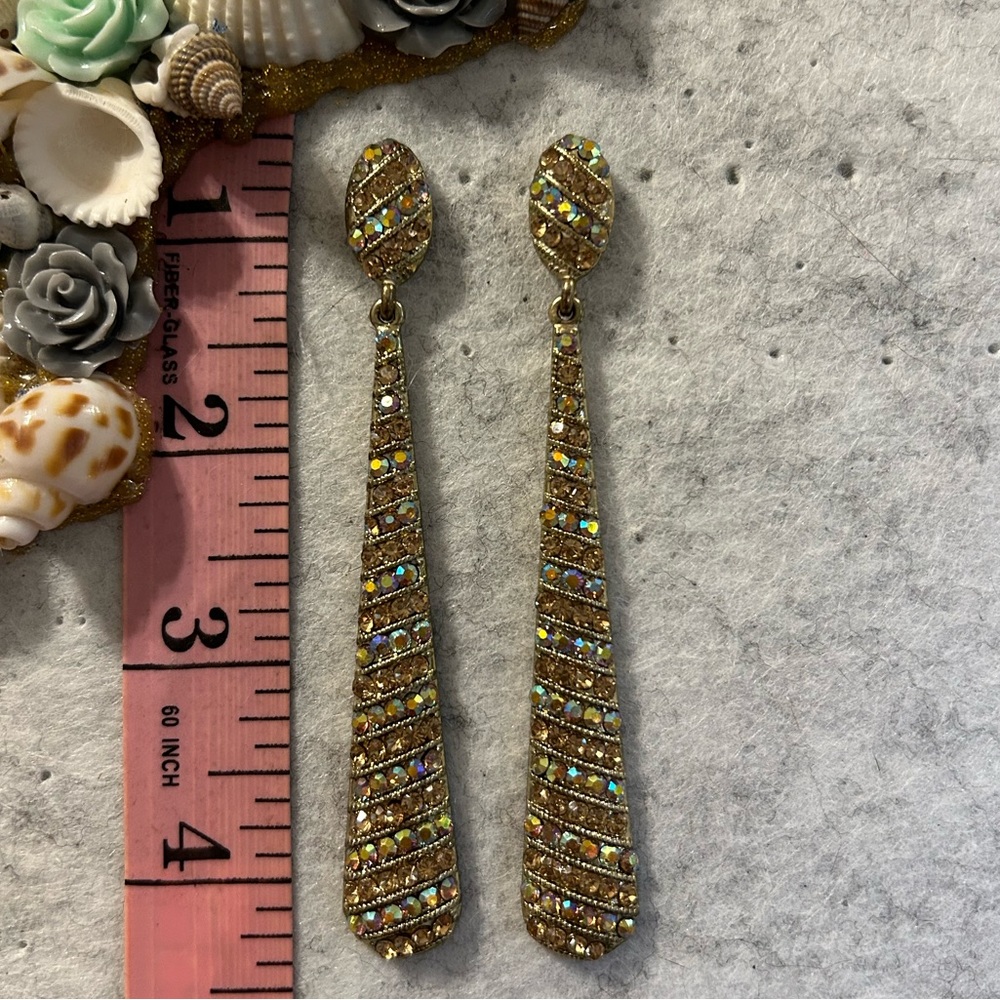 BNWT Gold Crystal Drop Earrings